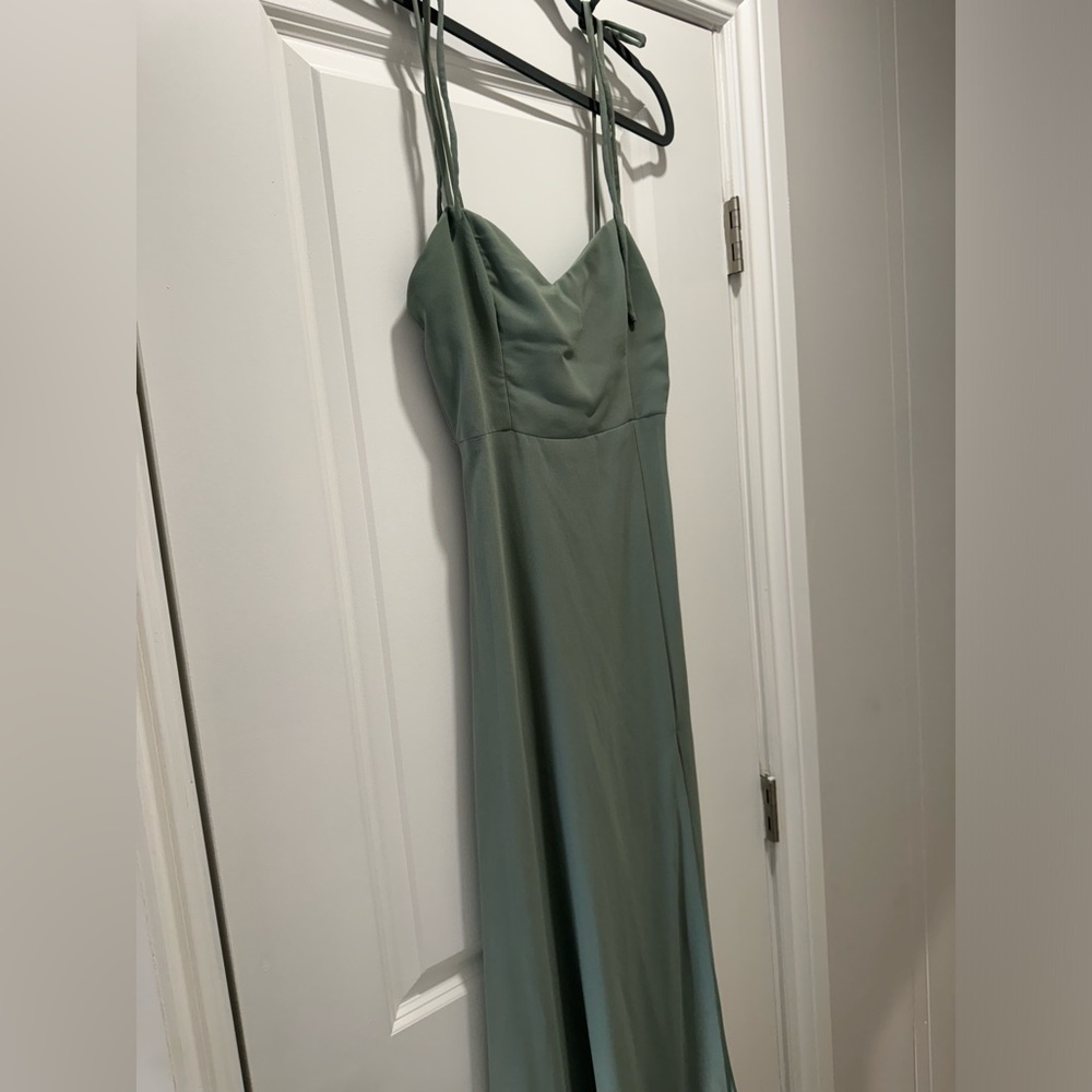 Sage green bridesmaid dress